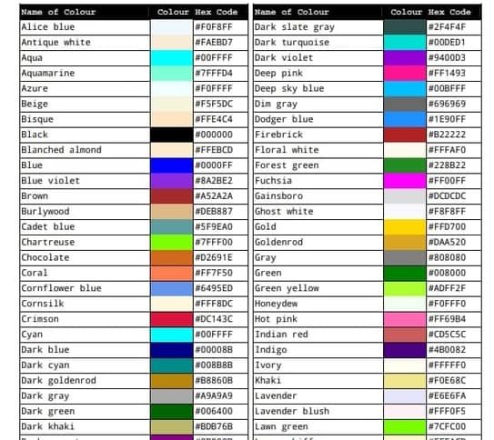 Colors-Name-List